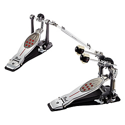 ドラムペダル　CHAIN DRIVE DOUBLE PEDAL レッドライン チェーンドライヴ（ツインペダルコンプリートセット） Pearl  P-2052C