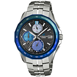 CASIO(�J�V�I) �yBluetooth���ڃ\�[���[�d�g���v�zOCEANUS�i�I�V�A�i�X�j Manta�i�}���^�jINDIGO OCEAN �`���g���`  �u���[ OCW-S7000AP-1AJF