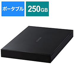 ESD-EJ0250GBKR 外付けSSD USB-A接続 PS5/PS4、録画対応(Chrome/iPadOS/iOS/Mac/Windows11対応) ブラック ［250GB /ポータブル型］