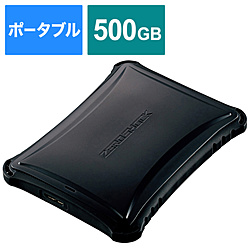 ESD-ZSA0500GBK 外付けSSD USB-A接続 PS5/PS4、録画対応(Chrome/iPadOS/iOS/Mac/Windows11対応) ブラック ［500GB /ポータブル型］