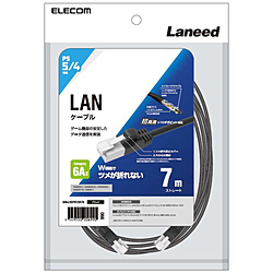 LAN�P�[�u�� PS5 7m CAT6A �c�����܂�Ȃ� �u���b�N