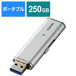 ESD-EMN0250GSVR 外付けSSD USB-A接続 PS5/PS4、録画対応(iPadOS/iOS/Mac/Windows11対応) シルバー ［250GB /ポータブル型］