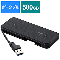 ESD-ECA0500GBKR 外付けSSD USB-A接続 PS5/PS4、録画対応(Chrome/iPadOS/iOS/Mac/Windows11対応) ブラック ［500GB /ポータブル型］