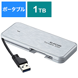 ESD-ECA1000GWHR 外付けSSD USB-A接続 PS5/PS4、録画対応(Chrome/iPadOS/iOS/Mac/Windows11対応) ホワイト ［1TB /ポータブル型］