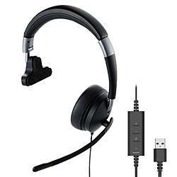 ヘッドセット  ブラック HS-HP100UNCBK ［USB /片耳 /ヘッドバンドタイプ］