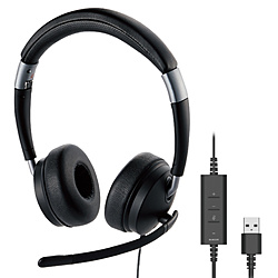 ヘッドセット  ブラック HS-HP101UNCBK ［USB /両耳 /ヘッドバンドタイプ］
