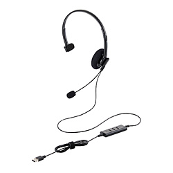ヘッドセット ノイズリダクション ブラック HS-HP102UNCBK ［USB /片耳 /ヘッドバンドタイプ］