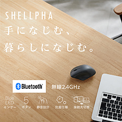 ޥ SHELLPHA  S(Chrome/Android/iPadOS/iOS/Mac/Windows11б) ֥å M-SH21MBSKBK BlueLED /̵(磻쥹) /5ܥ /BluetoothUSB