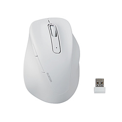ELECOM(エレコム) マウス EX-G Lサイズ 抗菌(Chrome/Mac/Windows11対応) ホワイト M-XGL30DBSKCWH ［BlueLED /無線(ワイヤレス) /5ボタン /USB］