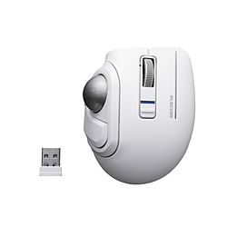 ELECOM(���쥳��) �ޥ��� �ȥ�å��ܡ����bitra�׿ƻ����(Chrome/Android/iPadOS/iOS/Mac/Windows11�б�) �ۥ磻�� M-MT1MRSWH ��IR LED /̵��(�磻��쥹) /5�ܥ��� /Bluetooth��USB��