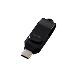 ELECOM(�G���R��) USB������ (Android/iPadOS/iOS/Mac/Windows11�Ή�) �u���b�N MF-CEU3032GBK �m32GB /USB TypeC /USB3.2 /��]���n