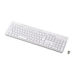 ELECOM(�G���R��) �L�[�{�[�h �t���T�C�Y(Chrome/Android/iPadOS/iOS/Mac/Windows11�Ή�) �z���C�g TK-QT11FMMWH �m���C�����X /���{��z�� /�����u�����n