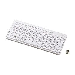 ELECOM(�G���R��) �L�[�{�[�h �~�j�T�C�Y(Chrome/Android/iPadOS/iOS/Mac/Windows11�Ή�) �z���C�g TK-QT11MMMWH �m���C�����X /���{��z�� /�����u�����n