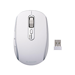 ELECOM(エレコム) マウス Precisionist(プレシジョニスト)シリーズ(Chrome/Android/iPadOS/iOS/Mac/Windows11対応) ホワイト M-PN10MBMSWH ［IR LED /無線(ワイヤレス) /8ボタン /Bluetooth・USB］