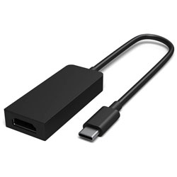 映像変換アダプタ [USB-C オス→メス HDMI] Surface用 4K対応 ブラック HFM00006