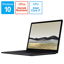 ノートパソコン Surface Laptop3（サーフェス ラップトップ3） ブラック VGS-00039 ［13.5型 /Windows10 Home /intel Core i7 /メモリ：16GB /SSD：512GB /Office HomeandBusiness /2019年10月モデル］