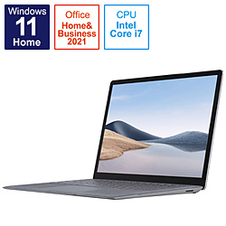 Surface Laptop 4  プラチナ 5EB-00086 ［13.5型 /Windows11 Home /intel Core i7 /メモリ：16GB /SSD：512GB /Office HomeandBusiness /日本語版キーボード /2022年モデル］