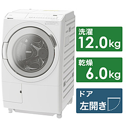 HITACHI(日立) ドラム式洗濯機  ホワイト BD-SV120HL-W ［洗濯12.0kg /乾燥6.0kg /ヒーター乾燥(水冷・除湿タイプ) /左開き］ 【買い替え10000pt】