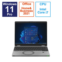 ノートパソコン レッツノート QR(LTE/タッチパネル) ブラック CF-QR4BFPCR ［12.4型 /Windows11 Pro /intel Core i7 /メモリ：16GB /SSD：512GB /Office HomeandBusiness /日本語版キーボード /2023年6月モデル］