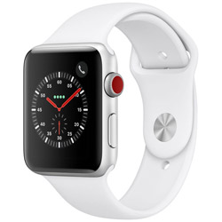 Apple Watch Series 3（GPS + Cellularモデル）- 42mmシルバーアルミニウムケースとホワイトスポーツバンド   MTH12J/A