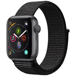 Apple Watch Series 4（GPSモデル）- 40mm スペースグレイアルミニウムケースとブラックスポーツループ   MU672J/A