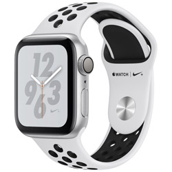Apple Watch Nike+ Series 4（GPSモデル）- 40mm シルバーアルミニウムケースとピュアプラチナム/ブラックNikeスポーツバンド   MU6H2J/A