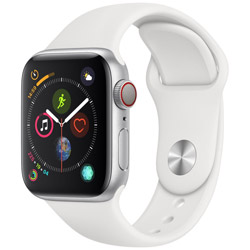 Apple Watch Series 4（GPS + Cellularモデル）- 40mm シルバーアルミニウムケースとホワイトスポーツバンド   MTVA2J/A