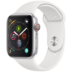 Apple Watch Series 4（GPS + Cellularモデル）- 44mm シルバーアルミニウムケースとホワイトスポーツバンド   MTVR2J/A