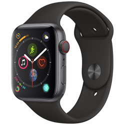 Apple Watch Series 4（GPS + Cellularモデル）- 44mm スペースグレイアルミニウムケースとブラックスポーツバンド   MTVU2J/A
