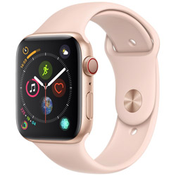 Apple Watch Series 4（GPS + Cellularモデル）- 44mm ゴールドアルミニウムケースとピンクサンドスポーツバンド   MTVW2J/A