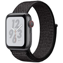 Apple Watch Nike+ Series 4（GPS + Cellularモデル）- 40mm スペースグレイアルミニウムケースとブラックNikeスポーツループ   MTXH2J/A