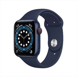 Apple Watch Series 6（GPS + Cellularモデル）- 44mmブルーアルミニウムケースとディープネイビースポーツバンド - レギュラー  ブルーアルミニウムケース M09A3J/A