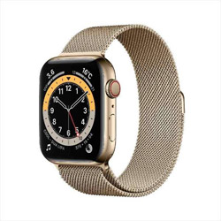 Apple Watch Series 6（GPS + Cellularモデル）- 44mmゴールドステンレススチールケースとゴールドミラネーゼループ  ゴールドステンレススチール M09G3J/A