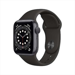Apple Watch Series6 GPS 40mm スペースグレイアルミニウムケース ブラックスポーツバンド MG133J/A