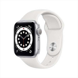 Apple Watch Series 6（GPSモデル）- 40mmシルバーアルミニウムケースとホワイトスポーツバンド - レギュラー  シルバーアルミニウム MG283J/A