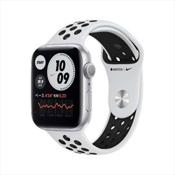 Apple Watch Nike Series 6（GPSモデル）- 44mmシルバーアルミニウムケースとピュアプラチナム/ブラックNikeスポーツバンド - レギュラー  シルバーアルミニウム MG293J/A