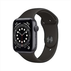 Apple Watch Series6 GPS 44mm スペースグレイアルミニウムケース ブラックスポーツバンド M00H3J/A