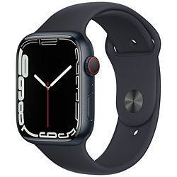 Apple(アップル) Apple Watch Series 7（GPS+Cellularモデル）- 45mmミッドナイトアルミニウムケースとミッドナイトスポーツバンド - レギュラー  ミッドナイトアルミニウム MKJP3J/A 【sof001】