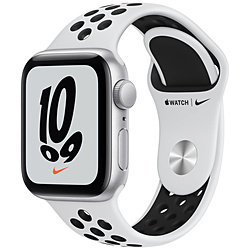 Apple Watch Nike SE（GPSモデル）40mmシルバーアルミニウムケースとピュアプラチナム/ブラックNikeスポーツバンド  シルバーアルミニウム MKQ23J/A