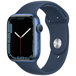 Apple Watch Series7 GPS 45mm ブルーアルミニウムケース アビスブルースポーツバンド MKN83J/A
