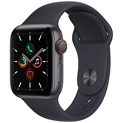Apple Watch SE（GPS+Cellularモデル）40mmスペースグレイアルミニウムケースとミッドナイトスポーツバンド  スペースグレイアルミニウム MKR23J/A