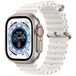 Apple Watch Ultra（GPS + Cellularモデル）- 49mmチタニウムケースとホワイトオーシャンバンド  ホワイトオーシャン MNHF3J/A