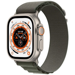 Apple Watch Ultra（GPS + Cellularモデル）- 49mmチタニウムケースとグリーンアルパインループ - S  グリーンアルパインループ MNHJ3J/A