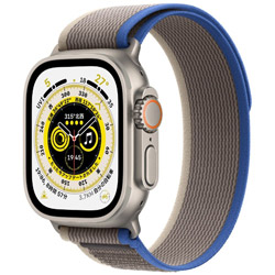 Apple Watch Ultra（GPS + Cellularモデル）- 49mmチタニウムケースとブルー/グレイトレイルループ - S/M  ブルー/グレイトレイルループ MNHL3J/A
