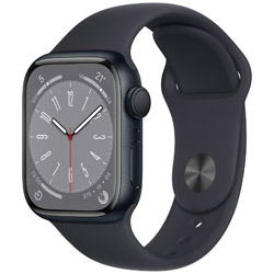 Apple Watch Series 8（GPSモデル）- 41mmミッドナイトアルミニウムケースとミッドナイトスポーツバンド - レギュラー  ミッドナイトアルミニウム MNP53J/A