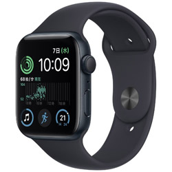 Apple(アップル) Apple Watch SE（GPSモデル）第2世代- 44mmミッドナイトアルミニウムケースとミッドナイトスポーツバンド - レギュラー