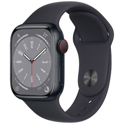 Apple Watch Series 8（GPS + Cellularモデル）- 41mmミッドナイトアルミニウムケースとミッドナイトスポーツバンド - レギュラー  ミッドナイトアルミニウム MNHV3J/A