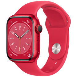 Apple Watch Series 8（GPS + Cellularモデル）- 41mm（PRODUCT）REDアルミニウムケースと（PRODUCT）REDスポーツバンド - レギュラー  (PRODUCT)REDアルミニウム MNJ23J/A