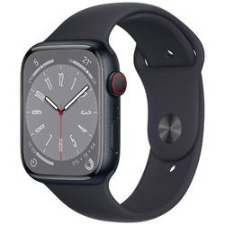 Apple Watch Series 8（GPS + Cellularモデル）- 45mmミッドナイトアルミニウムケースとミッドナイトスポーツバンド - レギュラー  ミッドナイトアルミニウム MNK43J/A