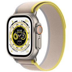 Apple Watch Ultra（GPS + Cellularモデル）- 49mmチタニウムケースとイエロー/ベージュトレイルループ - M/L  イエロー/ベージュトレイルループ MQFU3J/A